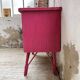 Commode rotin rose vintage