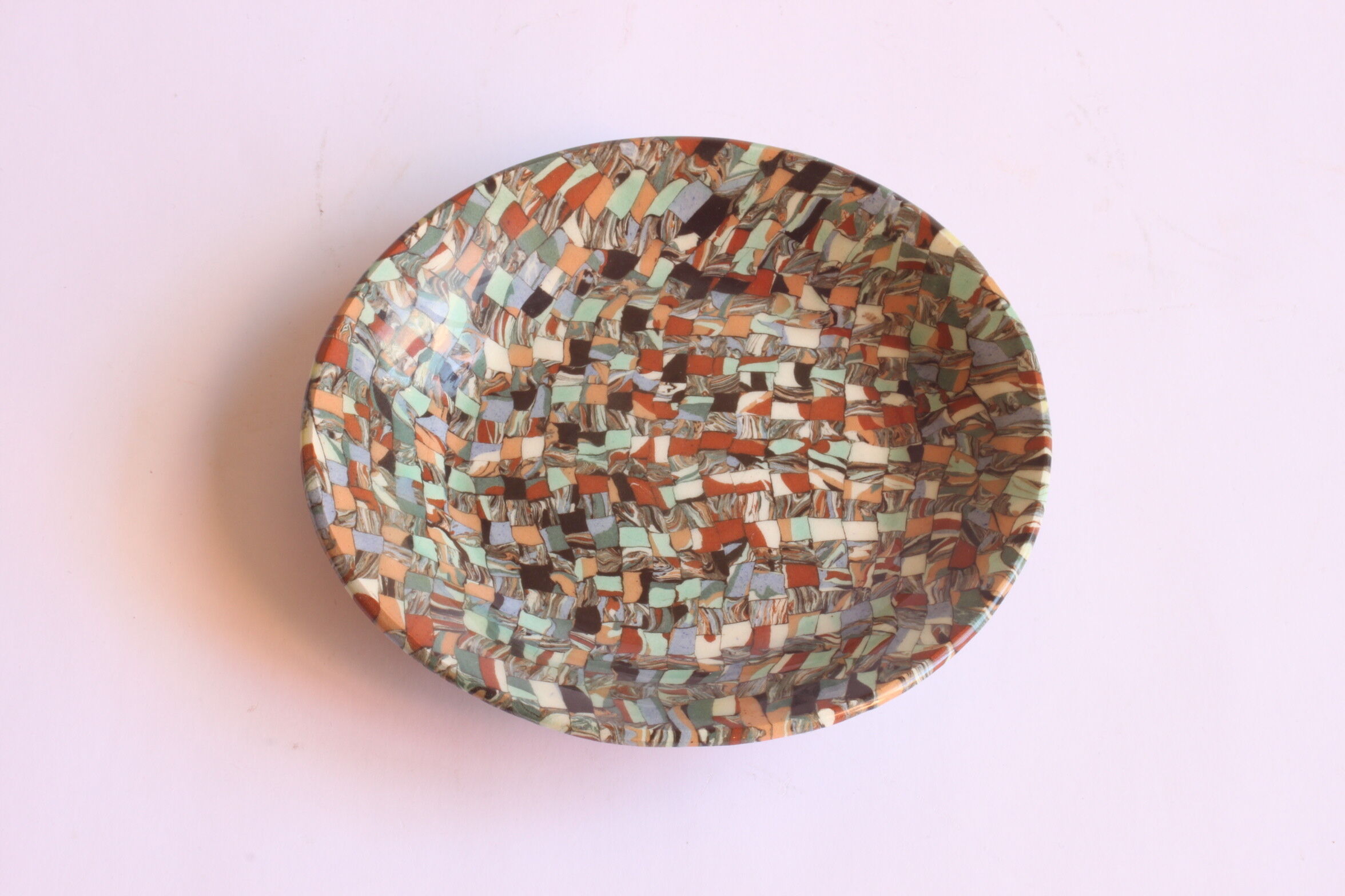 Neriage mosaic tea set by Jean Gerbino, Vallauris.