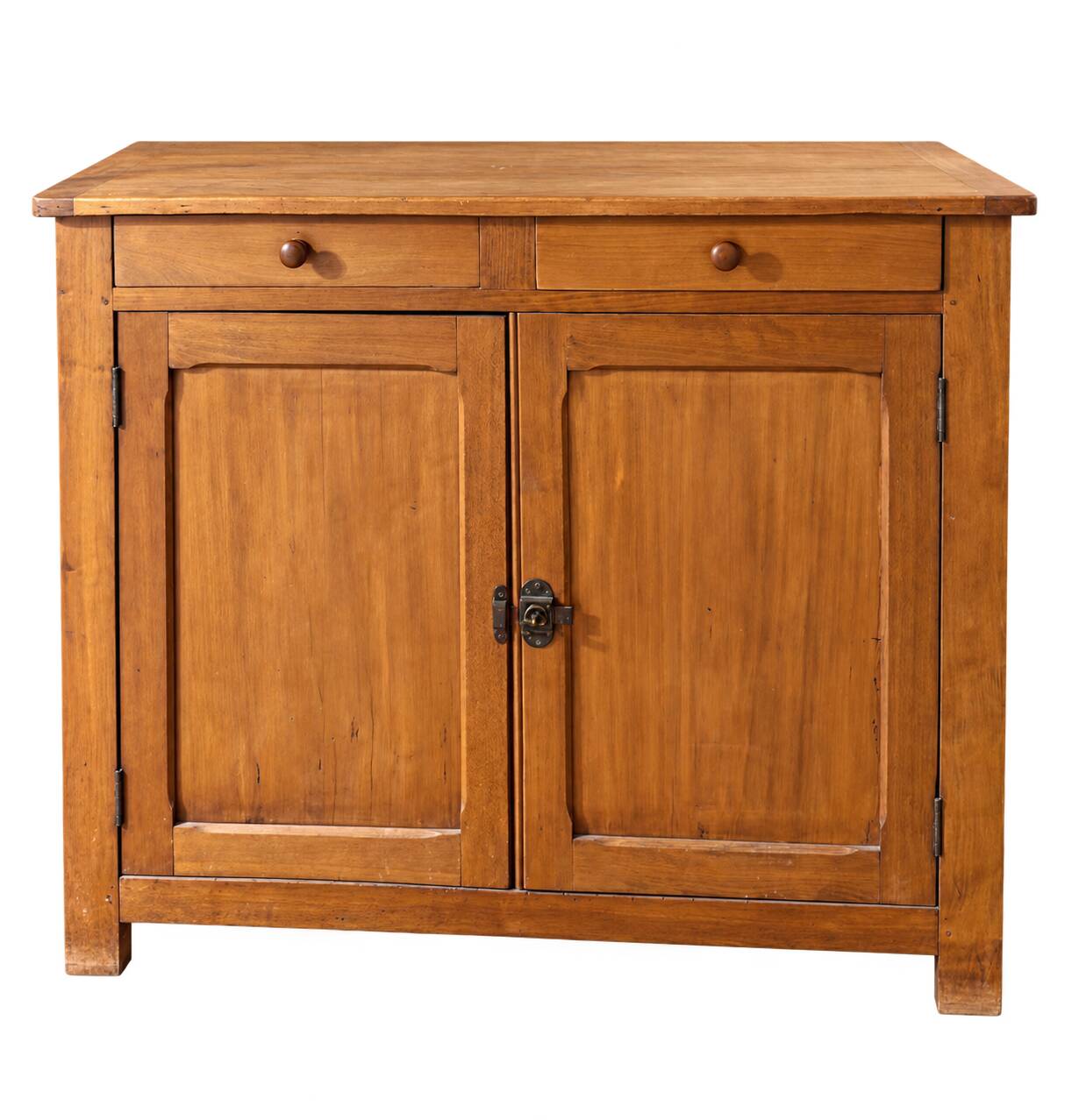 Old Parisian buffet in natural wood – 2 doors, 2 drawers
