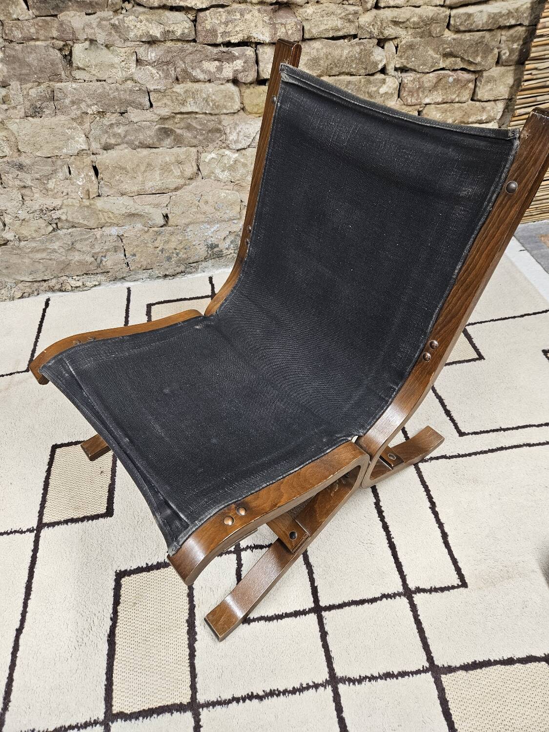 Fauteuil cuir vintage 1970"