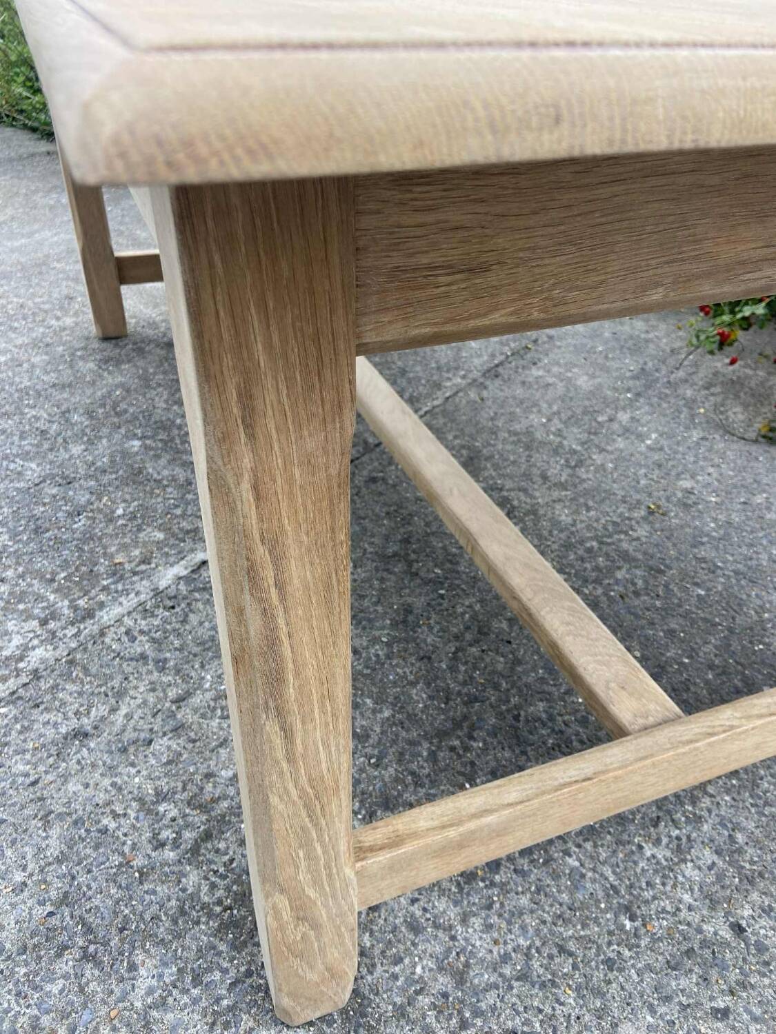 Raw wood dining table