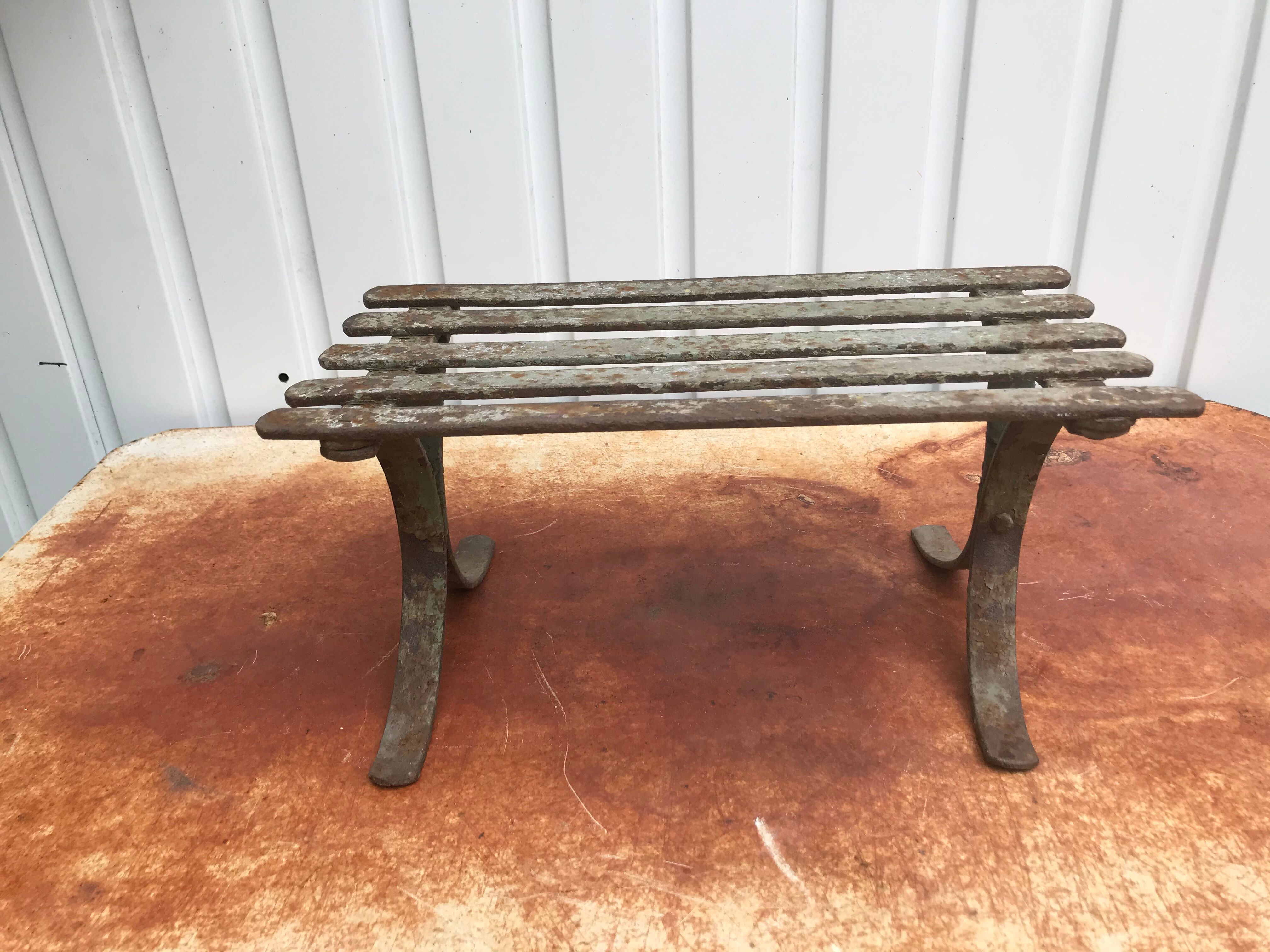 Wrought iron footrest