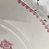 Assiette plate Art Nouveau fin 19e U&C Sarreguemines Digoin modèle Fontange