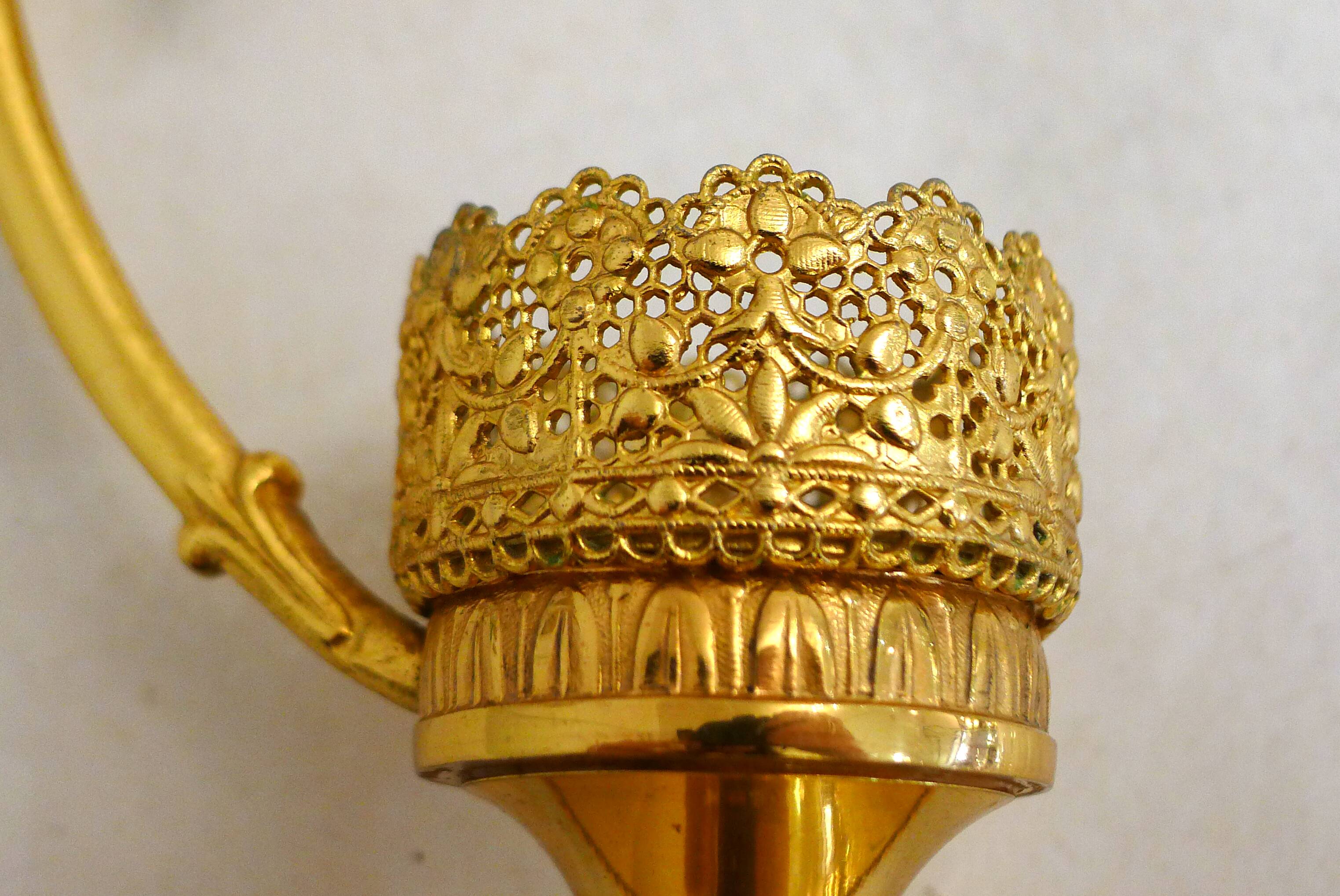 Swan neck soliflore vase in Empire style