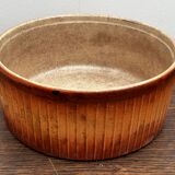 Flat Soufflé Mold in Stoneware, DUROFEU Brand, early 20th century