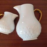 Creamer and milk jug in porcelain Vignaud