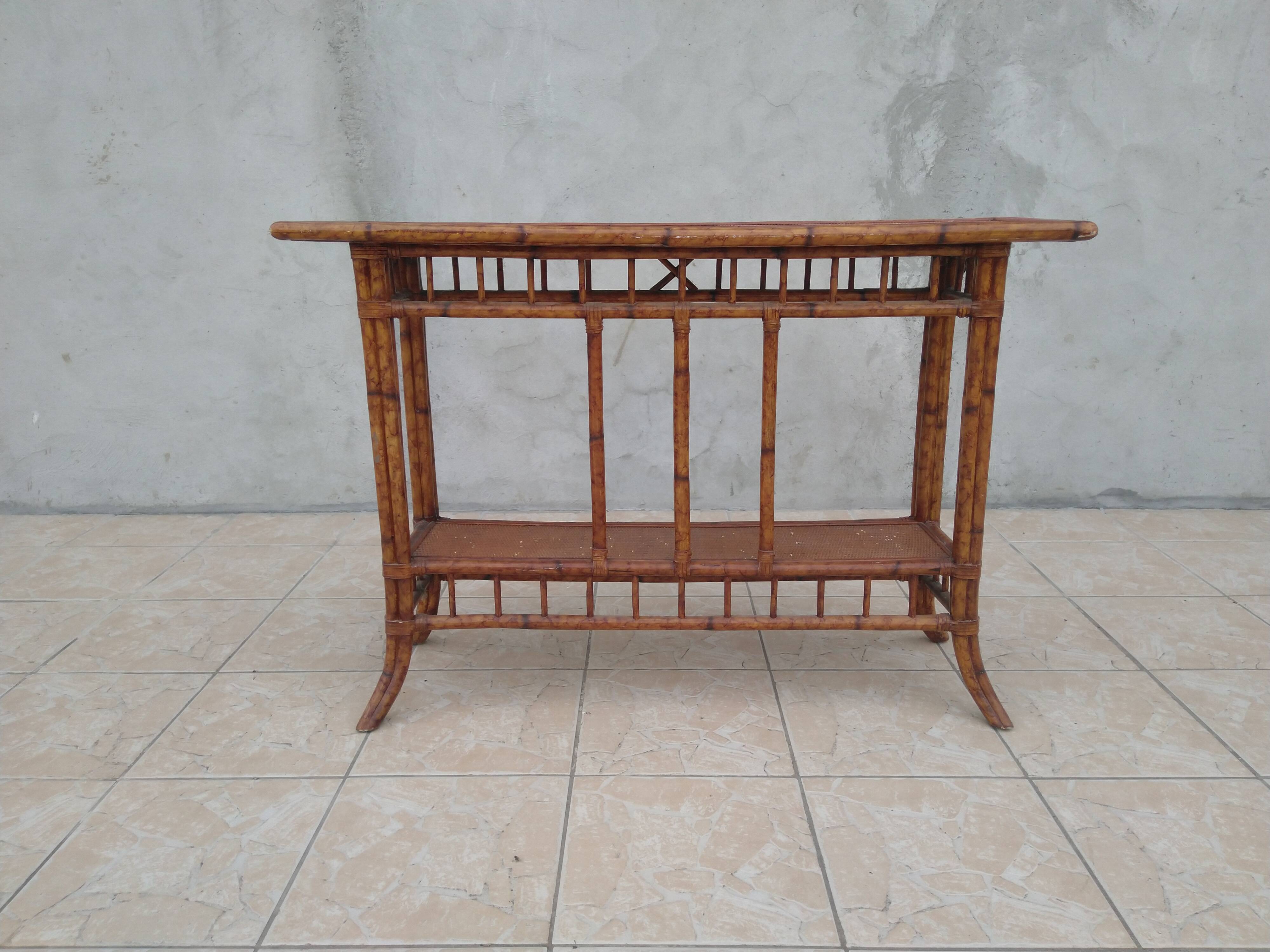 Rattan console