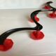 Wall coat rack zigzag red and black gilac