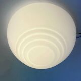 Applique ou plafonnier en verre opalin des années 50, Tchécoslovaquie