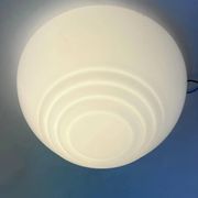 Applique ou plafonnier en verre opalin des années 50, Tchécoslovaquie