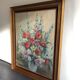 Huile sur toile, bouquet de fleurs