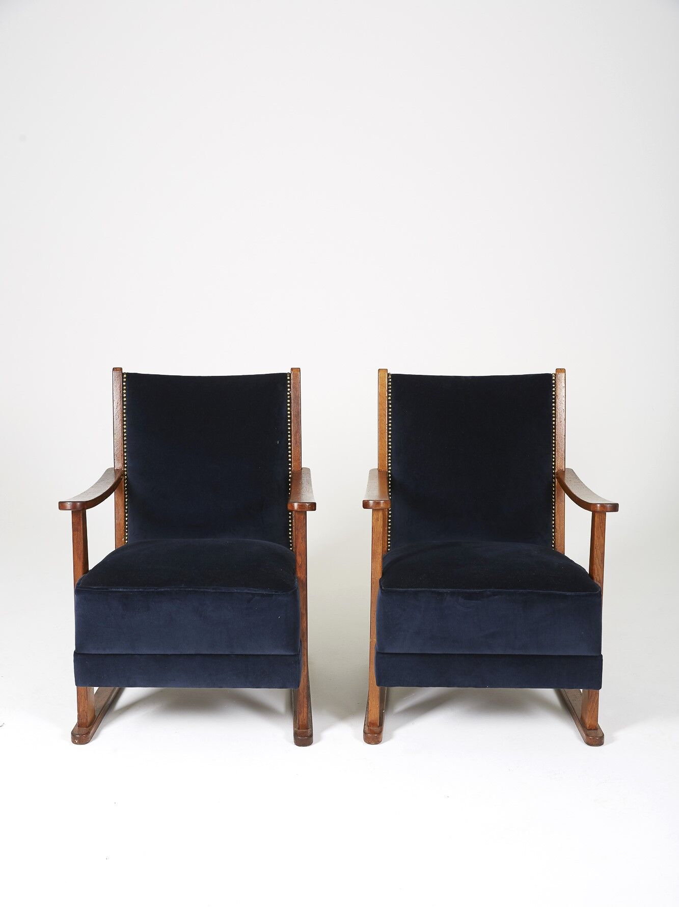Pair of armchairs luge 1940s