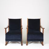 Pair of armchairs luge 1940s