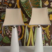 Large White Crystal Glass Table Lamps, Carl Fagerlund, Orrefors, 1960, Set of 2