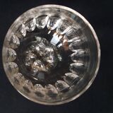 Val St Lambert, 8 crystal glasses, derby model.