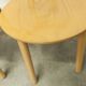 Set of 3 minimalist chairs in light wood 1980 Italy
