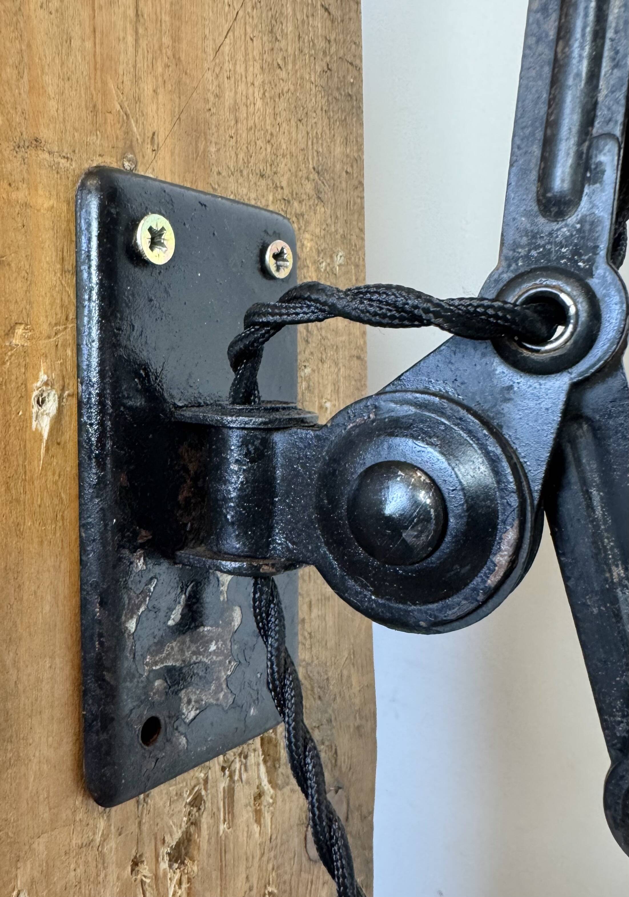 Black Industrial Bauhaus Scissor Wall Lamp from Kaiser Idell, 1930s