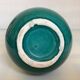 Vase boule style barbotine verte