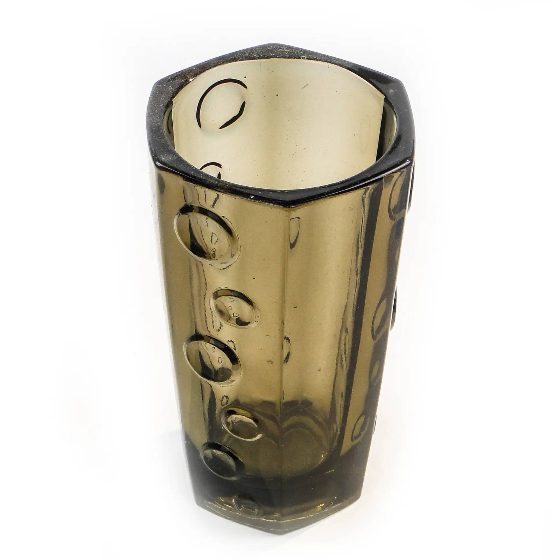 Mid-century modern vase, glass, designed by J. S. Drost, Ząbkowice, Poland, 1970s