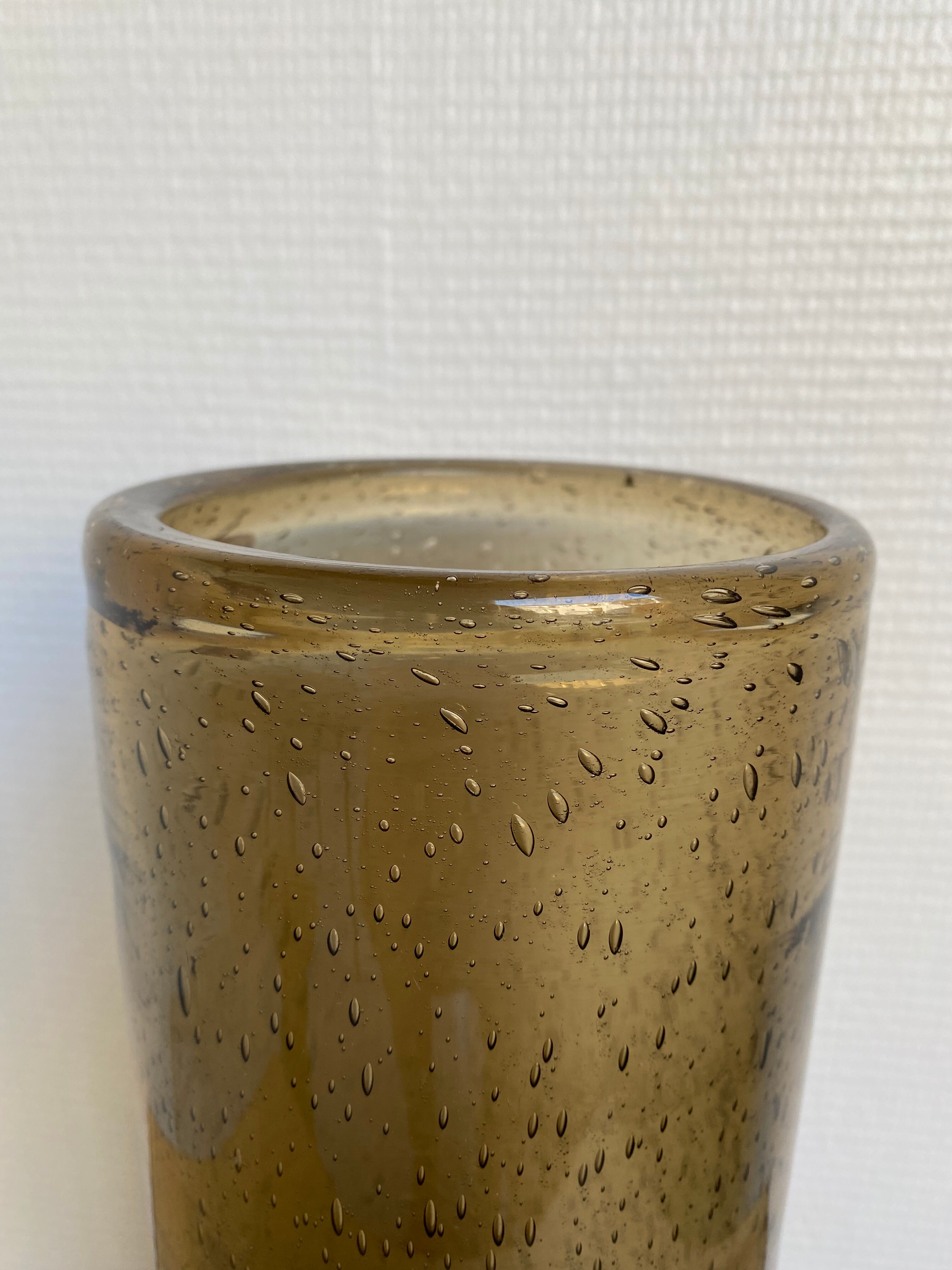 Vintage bendor bubble glass vase