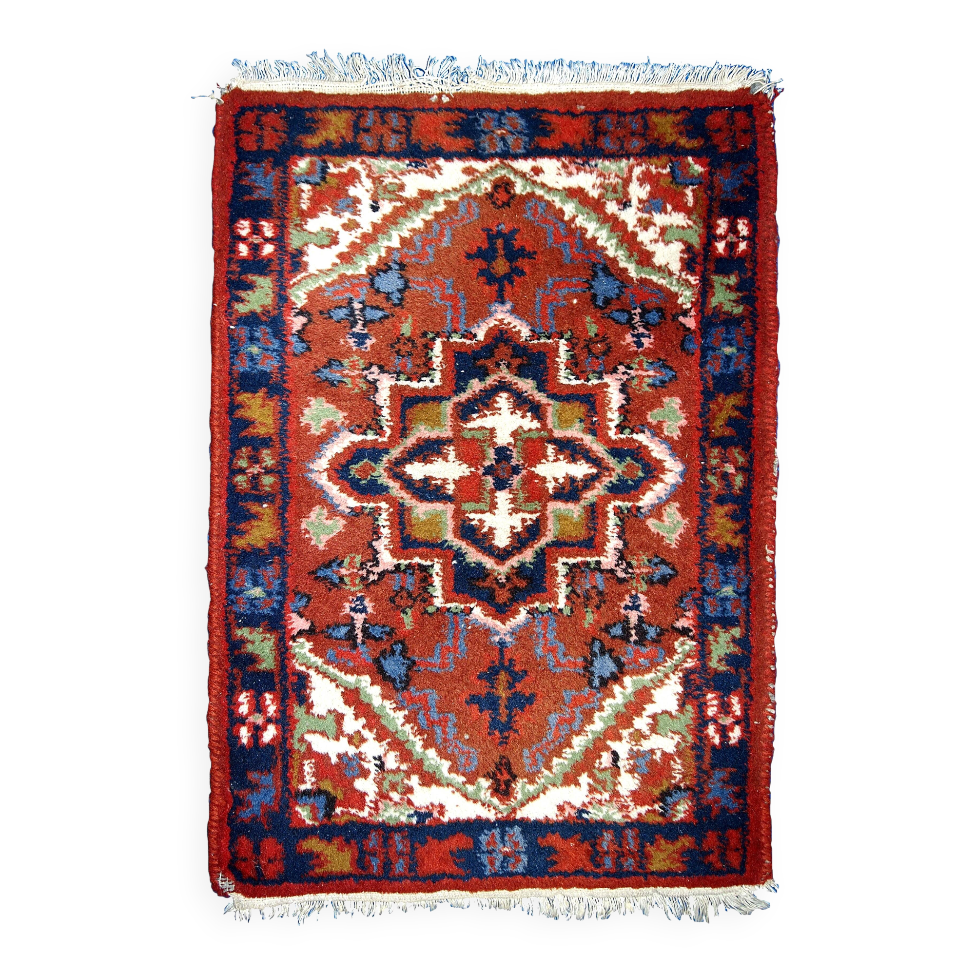 Tapis Vintage Hamadan en Laine, Années 1970, Élégance Traditionnelle