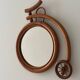 Rare wall mirror bicycle made of bamboo and rattan from the 1960s.