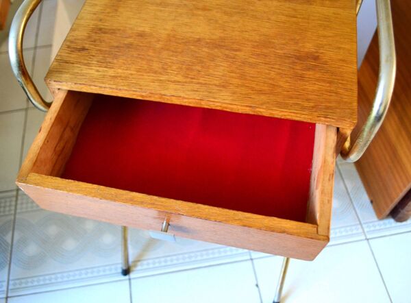 Table de chevet dans le goût de Jacques  Hitier, années 60