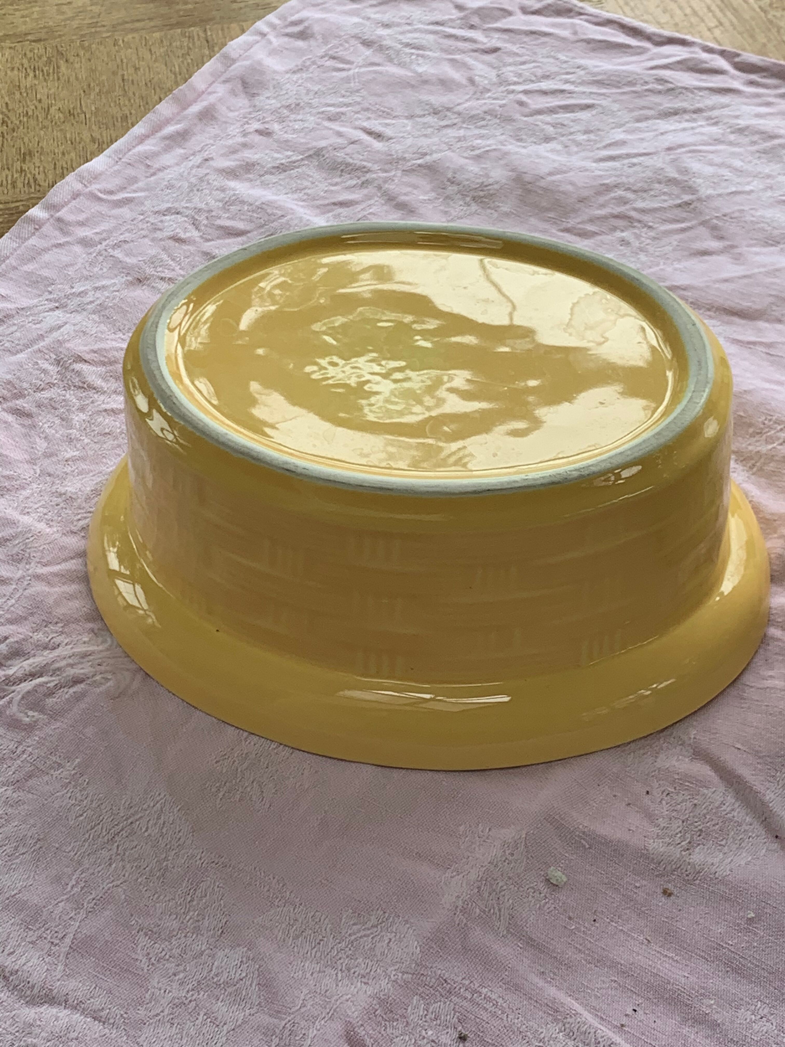 Terrine hen slurry in vintage glazed ceramic