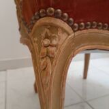 Louis XV style cabriolet or toadstool armchair, 19th century.