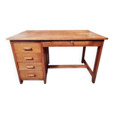 Master school desk in solid wood with a cabinet - 1950