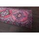 Vintage Turkish Oushak Handmade Wool Cotton Purple Runner 83x345