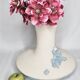 Design rocking vase in glazed ceramic with crystal decoration, 34 cm