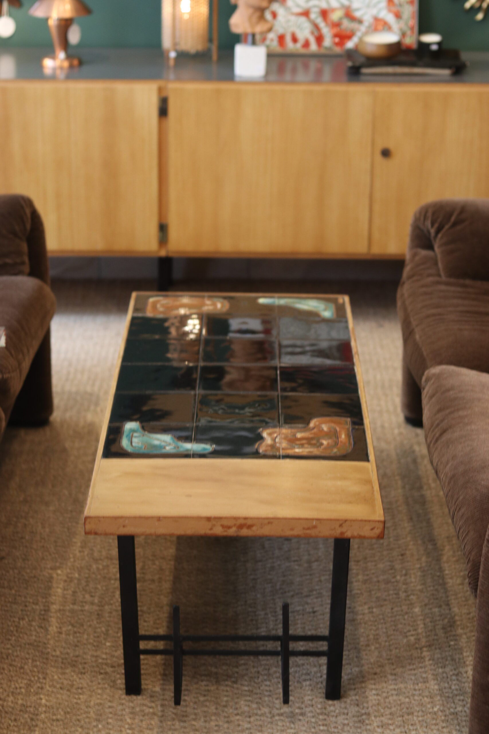 Table basse brésilienne signée Zoltan Vertes, années 50
