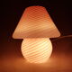 Lampe en verre de Murano Venini spirale rose et blanche