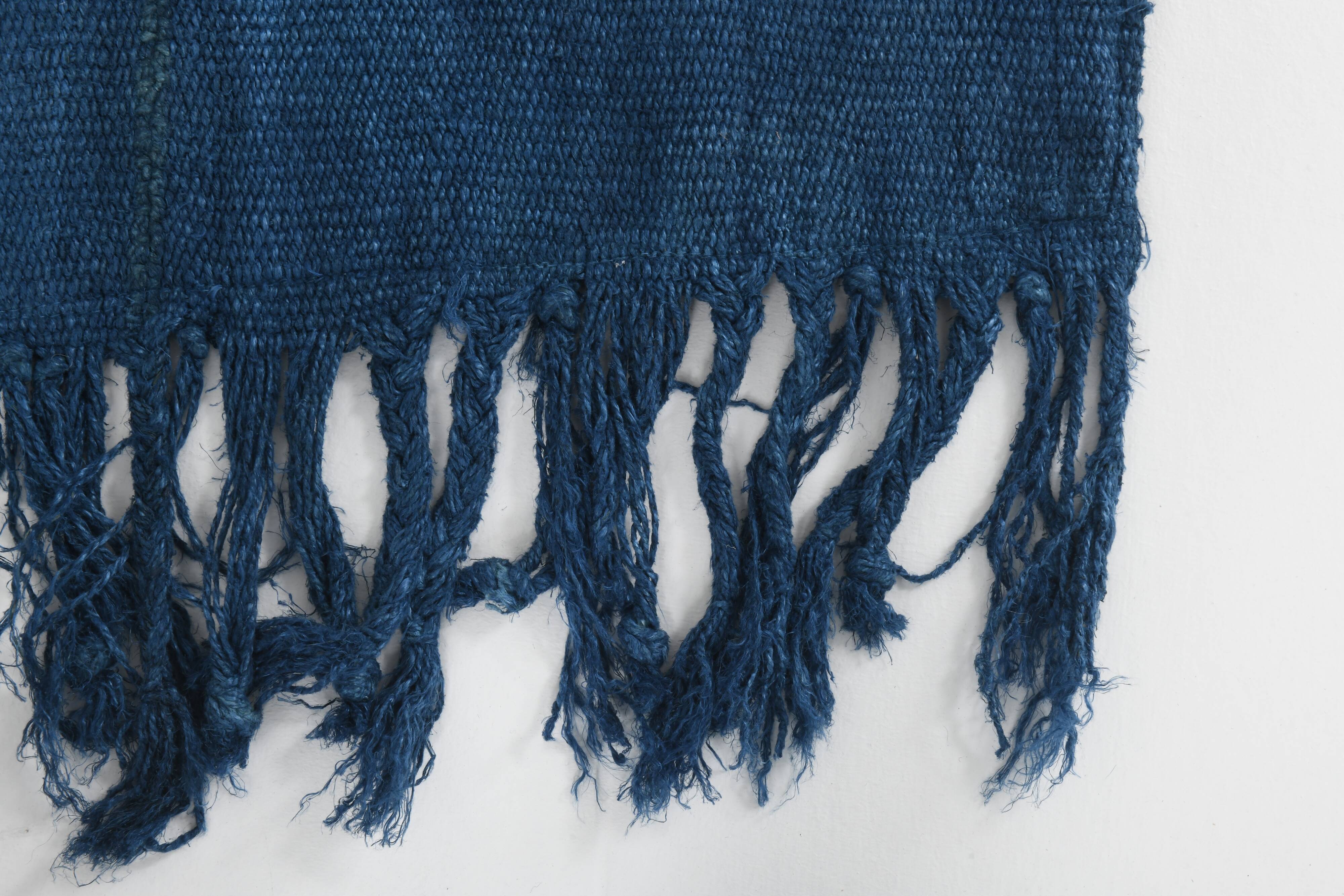 Shades Of Blue Vintage Kilim Rug, 144x207Cm