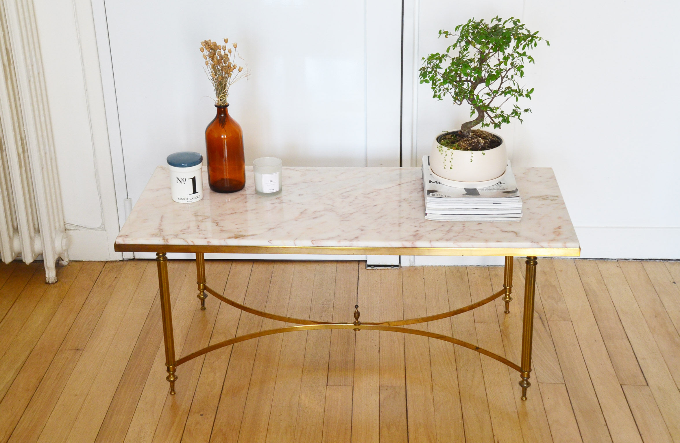 Table low 60s marble neoclassical style