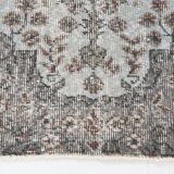 5x8 Black Gray Classic Pattern Turkish Vintage Rug, 149x253Cm