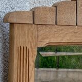 Art Deco mirror bevelled raw oak 1930