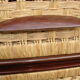 Six-drawer mahogany and straw chest of drawers, circa 1950, made in Mexico