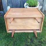 Commodes vintage (duo) en chêne  à 4 tiroirs.