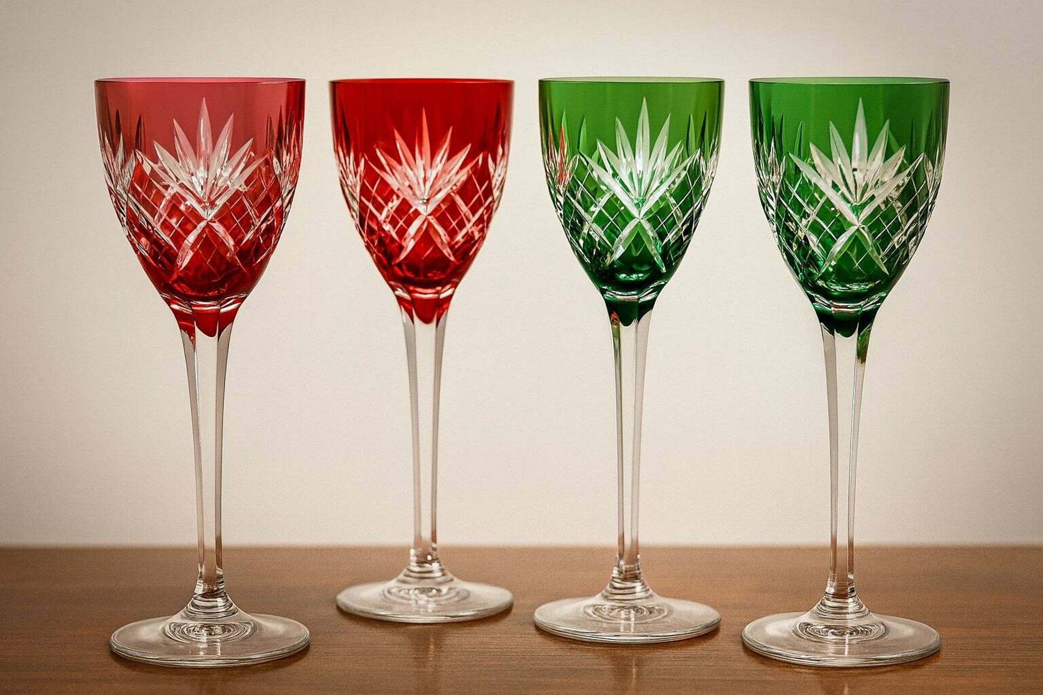 Vintage wine glasses, 1950s, set of 4