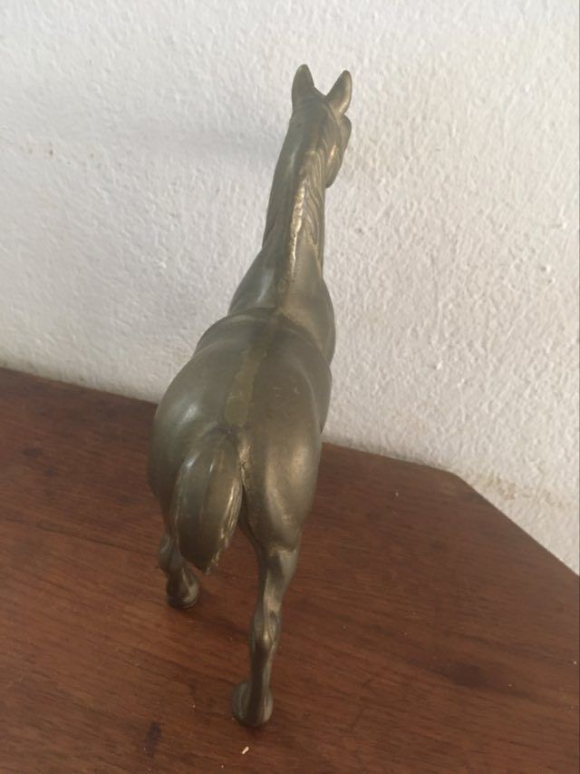 Vintage brass horse