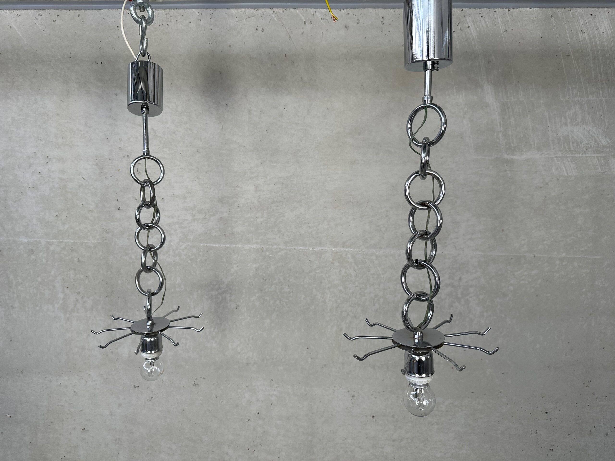 2x vintage Mazzega Murano pendant lamps