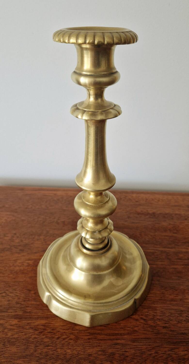 Louis XVI style gilt bronze candle holder