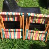 Duo of folding chairs