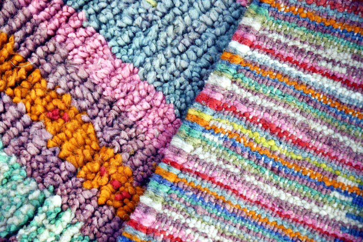 Moroccan Berber carpet hallway Boujaad 304 x 80 cm