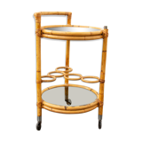 Rattan service cart