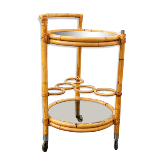 Rattan service cart