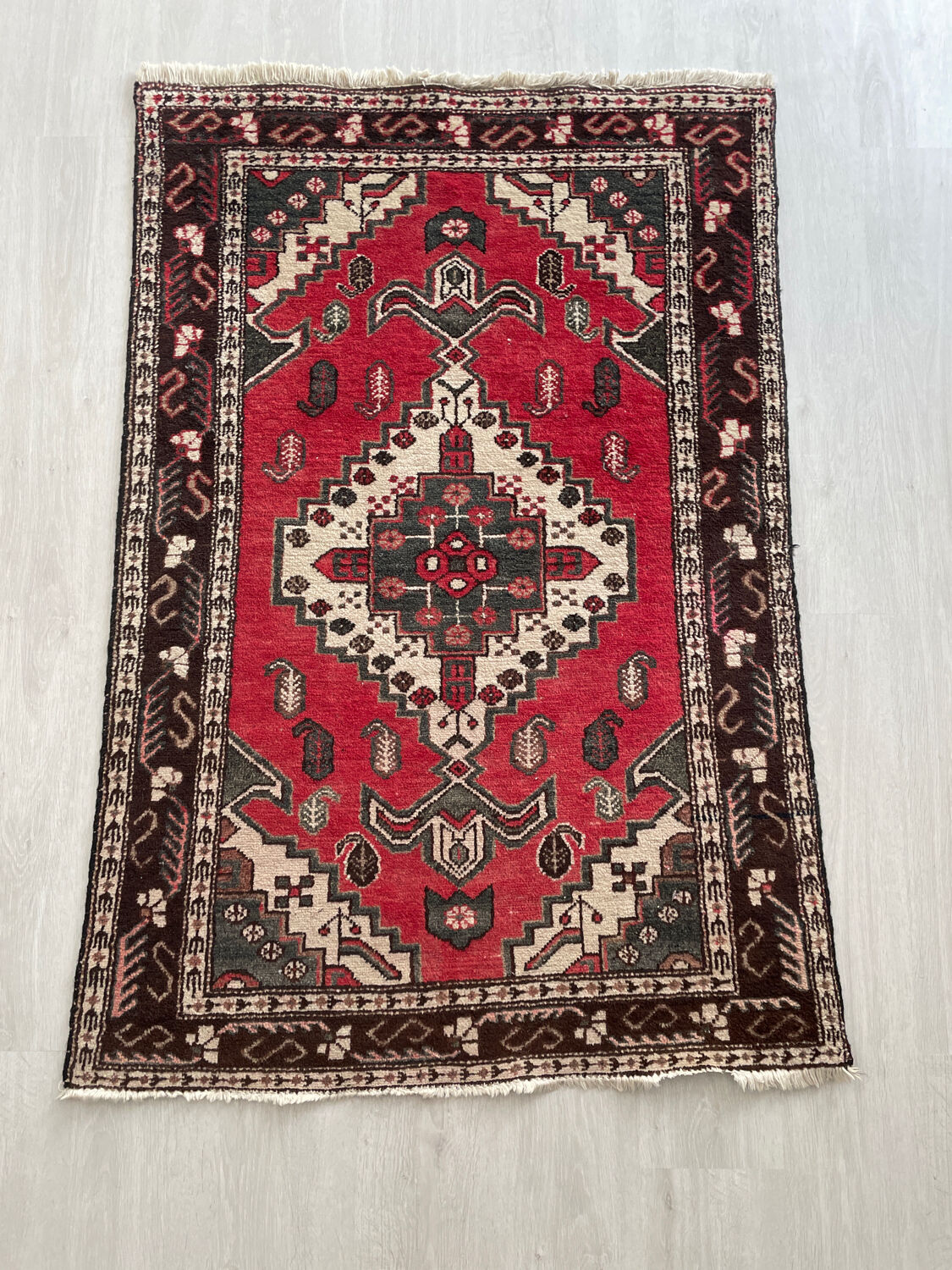 Ancient Persian Meshkin carpet
