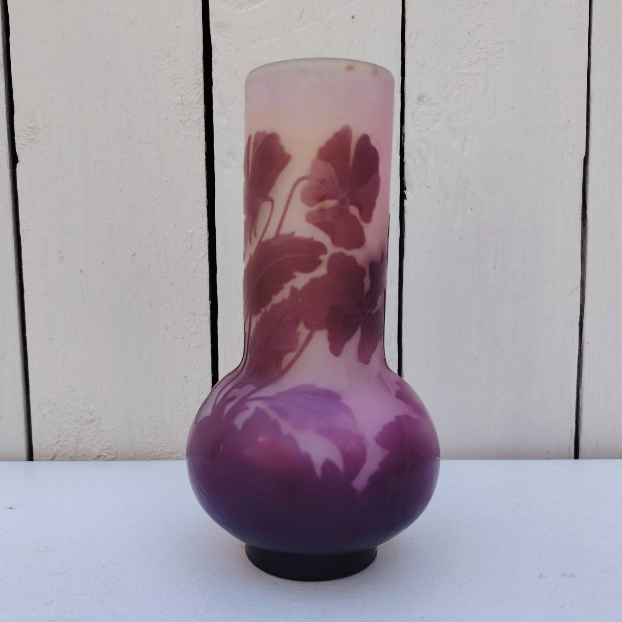 Vase Gallé décor fleurs Nancy art nouveau